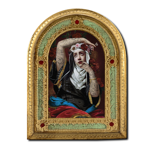 Saint Rita Wooden Wall Plaque by Voglio Bene