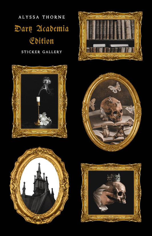 Gold Foil Sticker Sheet - Dark Academia Edition