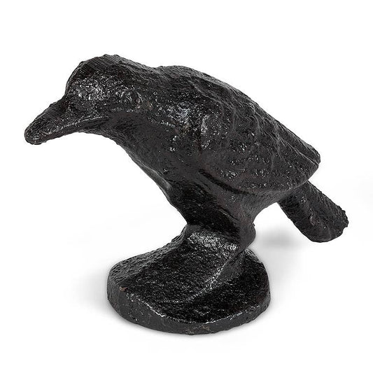 Small Cast Iron Standing Raven