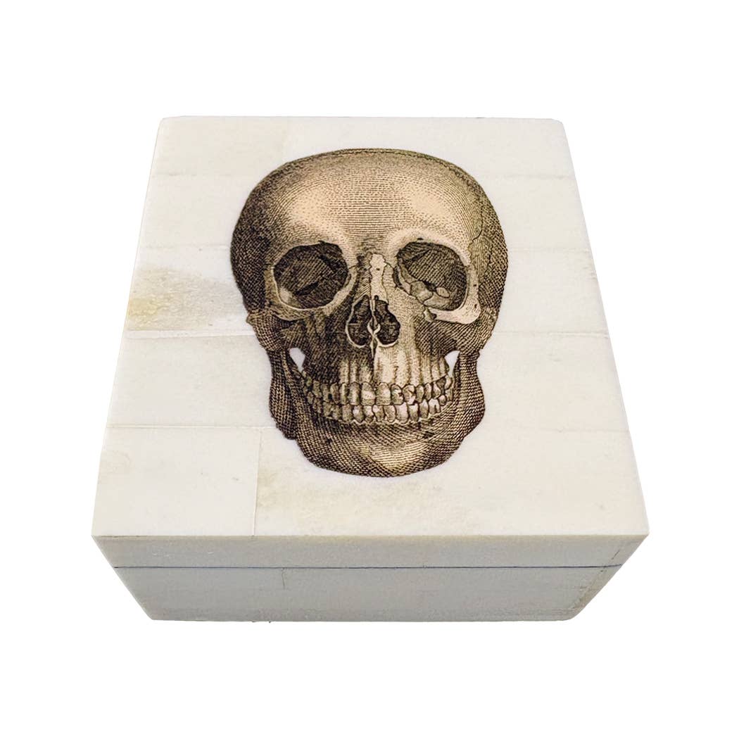 Bone Box with Printed Skull