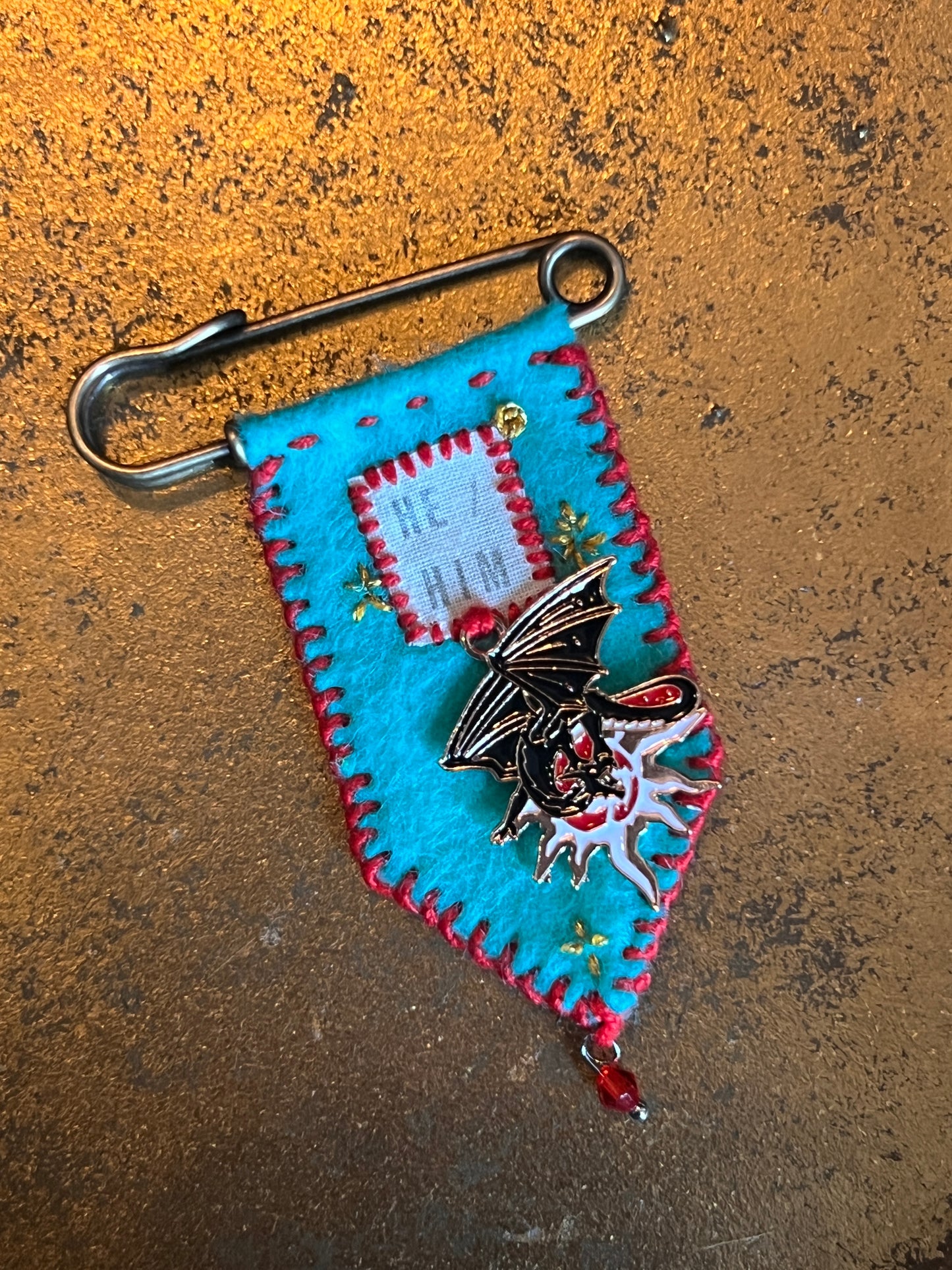 Handmade Pronoun Pins by Gentle Repose