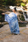 Let The Light In Scarf w/ Blue Delft Toile Print