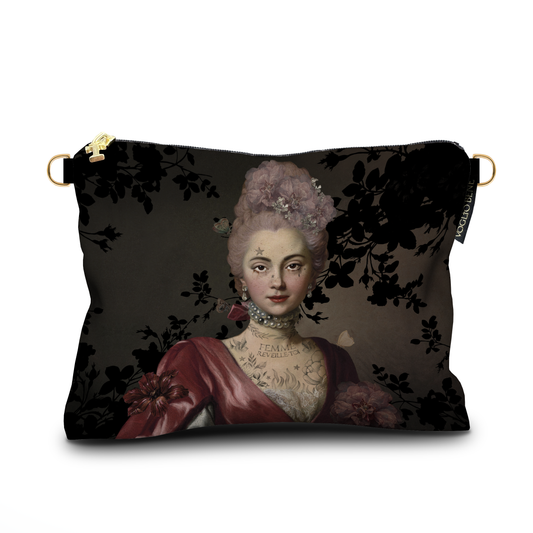 Large Olympe de Gouges Velvet Pouch by Voglio Bene