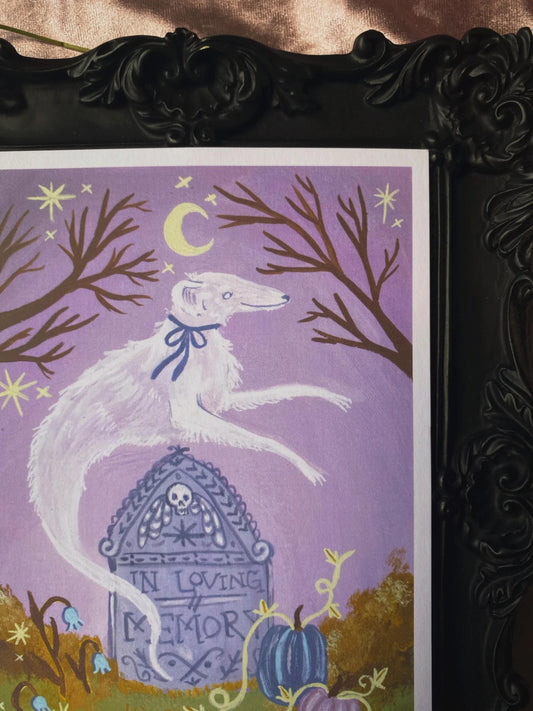Ghost Dog 5x7 Art Print by Olivia Faust
