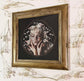 Framed Gothic Crow & Baby's Breath Watercolor Art