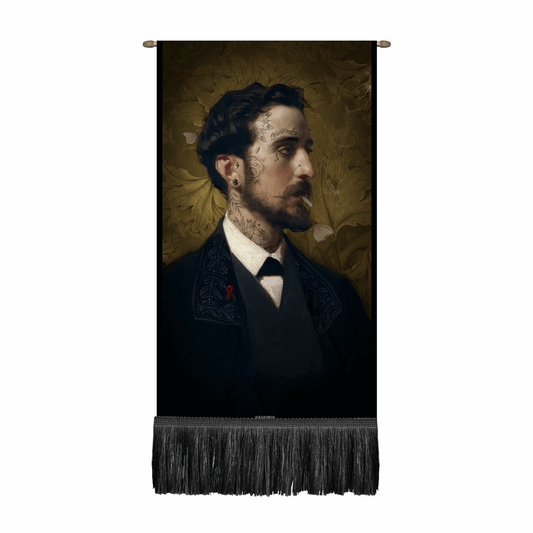 Eduardo Velvet Banner by Voglio Bene (15x28”)