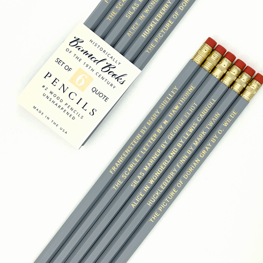 Banned Books 19th Century Pencil Set