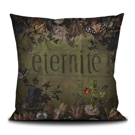 Eternite Skull Velvet Pillow by Voglio Bene