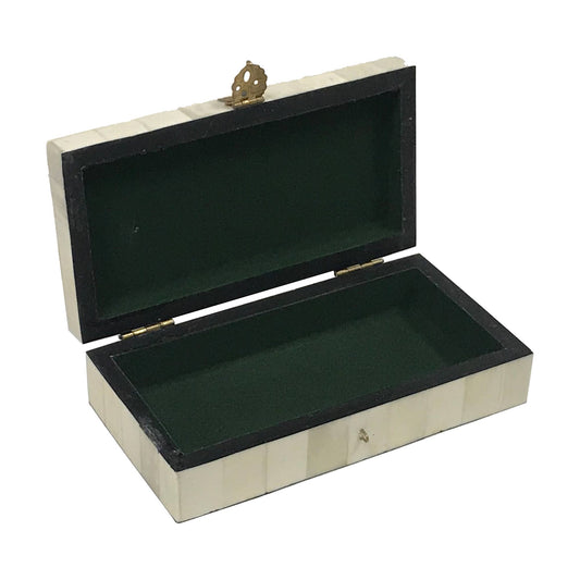 Mermaid w/ Goddess Juno Engraved Bone Box, 6-1/4”