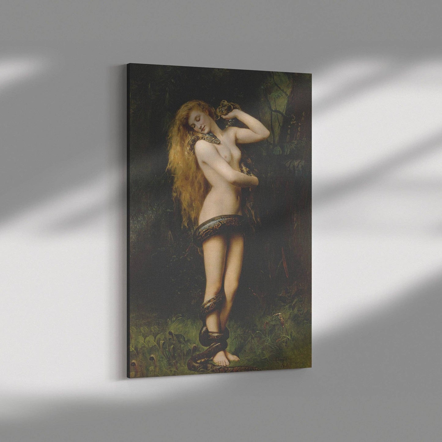 "Lilith" by John Collier Rectangle Canvas Wrap