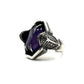 Knight Ring with Amethyst in Sterling Silver
