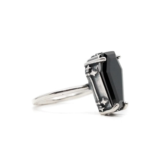 Till Death Coffin Rings by Black Feather Designs