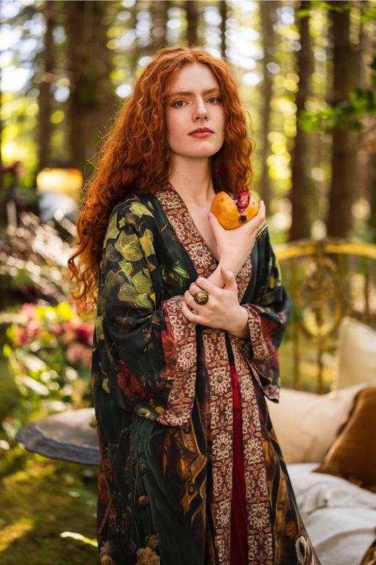 Solstice Opera Duster Kimono Robe ft. Persephone, Moon & Owl