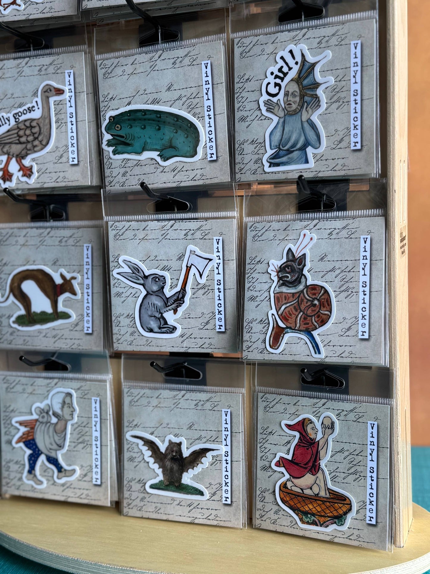 Medieval Marginalia Frog Vinyl Sticker
