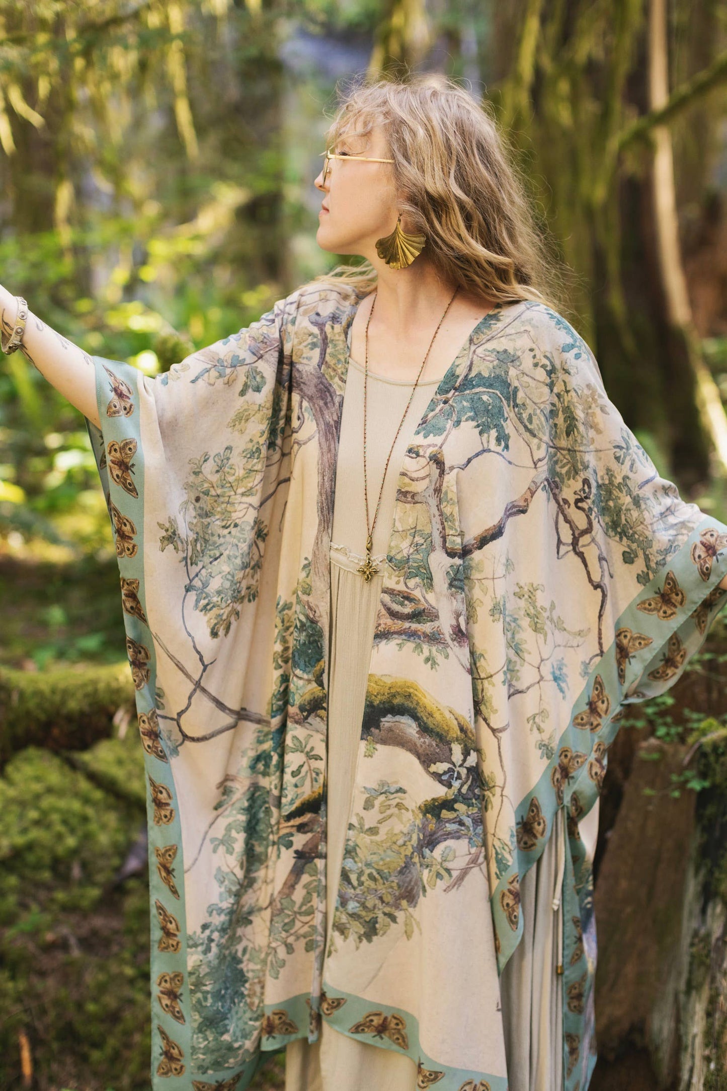 Earth & Sky Kimono w/ Trees