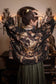 Momento Pixie Duster Crop Kimono w/ Floral, Starling & Skull