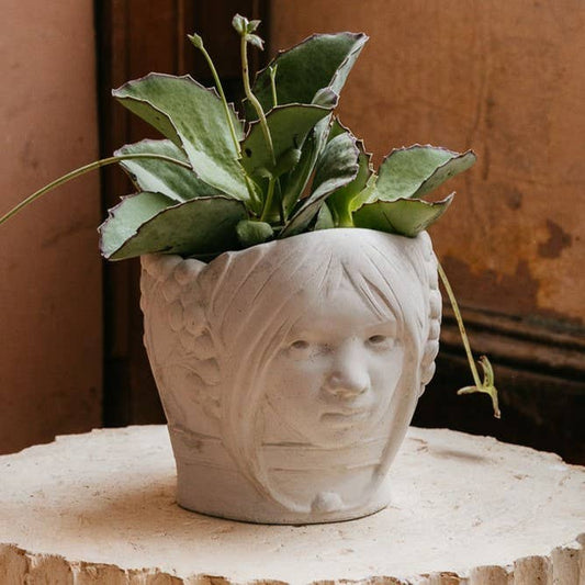Astral Twins Planter in Slate White
