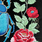 Beetle and Flowers - The Sanctuary Embroidered Velvet Pillow