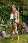 Stay Gold Scarf with Rabbits, Bees and Flowers
