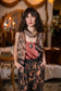Momento Bohemian Scarf w/ floral print, starling & skull