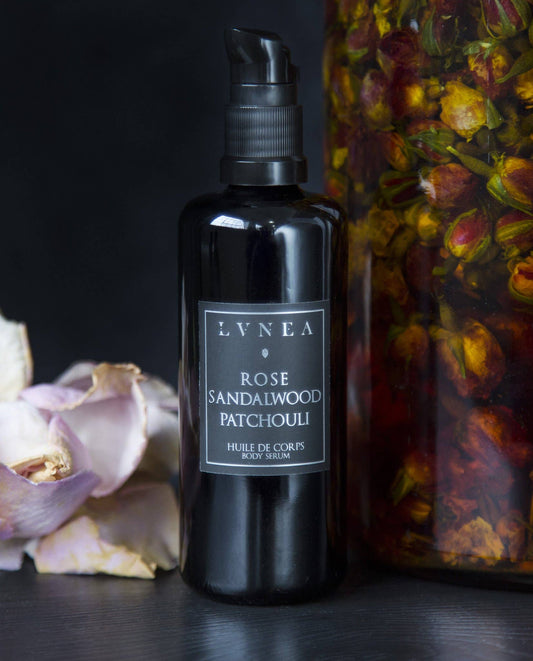 Rose Sandalwood and Patchouli Body Serum by Lvnea