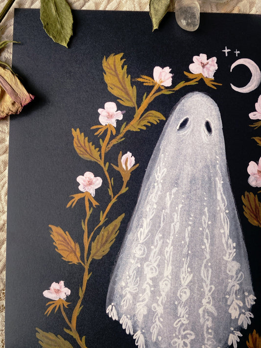 Lace Ghost 8.5x11 Art Print by Olivia Faust