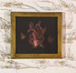 Framed Gothic Butterfly Heart Watercolor Print