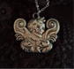Skull and Plumes Necklace by Seance