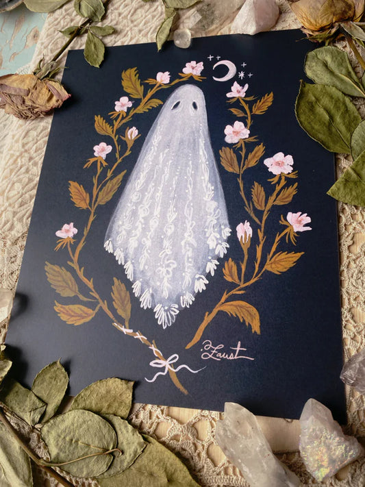 Lace Ghost 8.5x11 Art Print by Olivia Faust