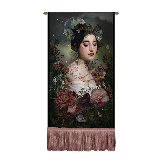 Gaia Velvet Banner by Voglio Bene (15x28”)