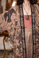 Momento Opera Duster Kimono Robe w/ Starlings & Skull