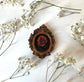 Resin Hair Clip with Gothic Eye Plant Watercolor Art