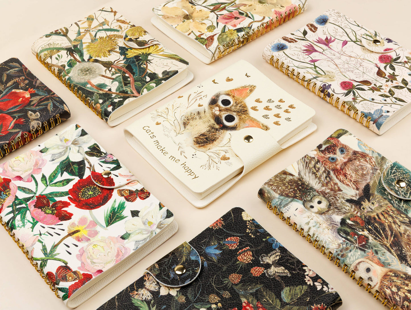 Owls Snap-Close Diary