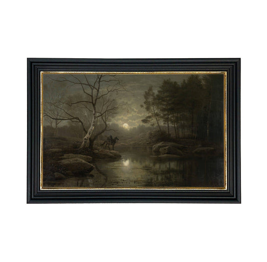 Headless Horseman Forest Scene Framed Print