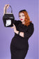 Patent Leather Coffin Purse in Black