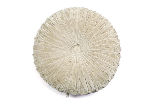 Velvet Round Handmade Pillow Biscotti - 16 Inch