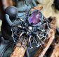 Amethyst Spider Skull Ring w/ Web by Julian the 2nd