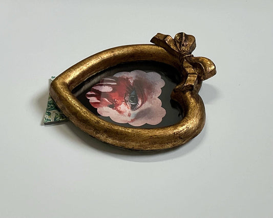Heart Framed Gothic Bloody Eye Wall Art Watercolor Painting