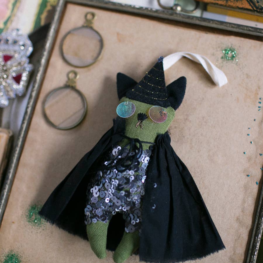 Embellished & Embroidered Wicked Witch Ornament