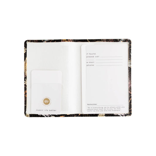 Forest Flowers Vegan Leather Passport Cover