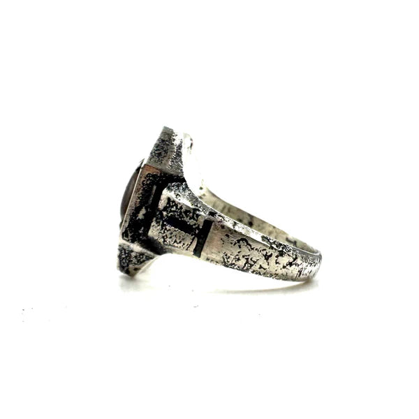 Sanctum Ring With Garnet in Sterling Silver