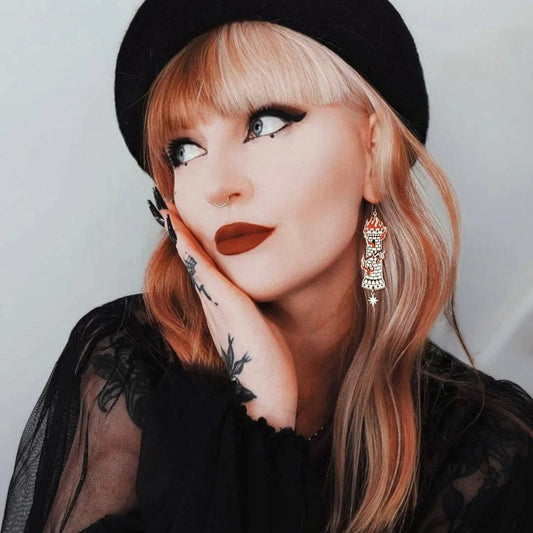 The Castellum Earrings by While Odin Sleeps