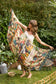 Stay Gold Scarf with Rabbits, Bees and Flowers