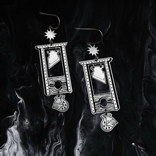 Guillotine Earrings by While Odin Sleeps