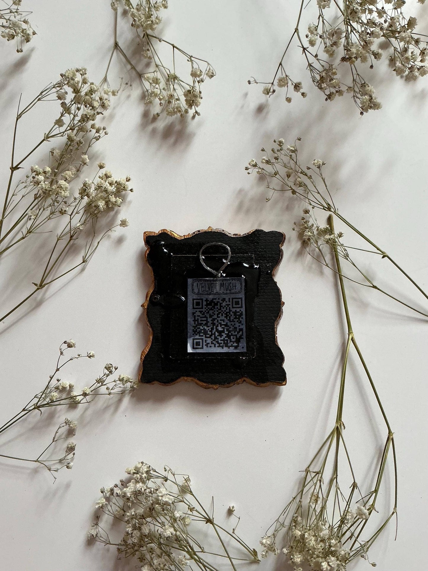 Spooky Rose Print Resin in Ornate Frame - Lovers Eye