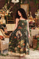 Labour of Love Bohéme Maxi Slip Dress w/ florals & violin