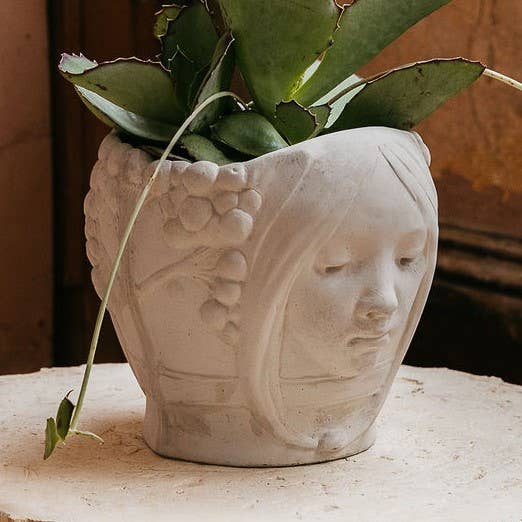 Astral Twins Planter in Slate White