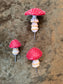 Amanita Mushroom Plant Stakes – Whimsical Glow-in-the-Dark Garden Decor