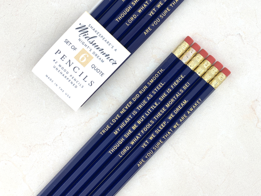 A Midsummer Night’s Dream Shakespeare Pencils