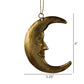 Vintage Brass Moon Face Ornament